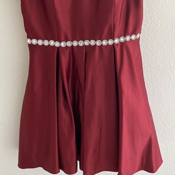 Blondie Nites Embellished Pleated Fit+Flare Dress - Picture 6 of 8